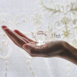 H&D HYALINE & DORA - Figura de tetera de vidrio, colección china, adorno para el hogar y la oficina, 1.7 pulgadas