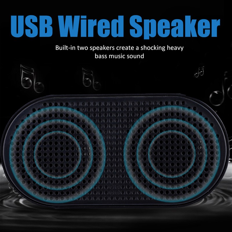 Dual Speaker USB Wired Speaker Integrated Power Supply & Audio