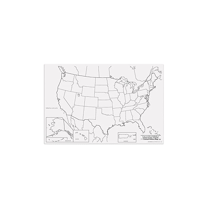Pacon PAC78760 United States Giant Map, 48" Width, 72" Length,