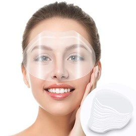 Wholelovein 30 piezas de protector facial para regadera, visera transparente para cejas para adultos, extensiones de pestañas, cirugía de párpados, cuidado posterior de pestañas para suministros de