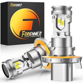 forenner H13/9008 Light Bulbs, 35000LM Ultra Brightness 6500K White Super Bright, 5-Min Quick Setup, No Adapter Required, H13 Fog Lights Pack of 2