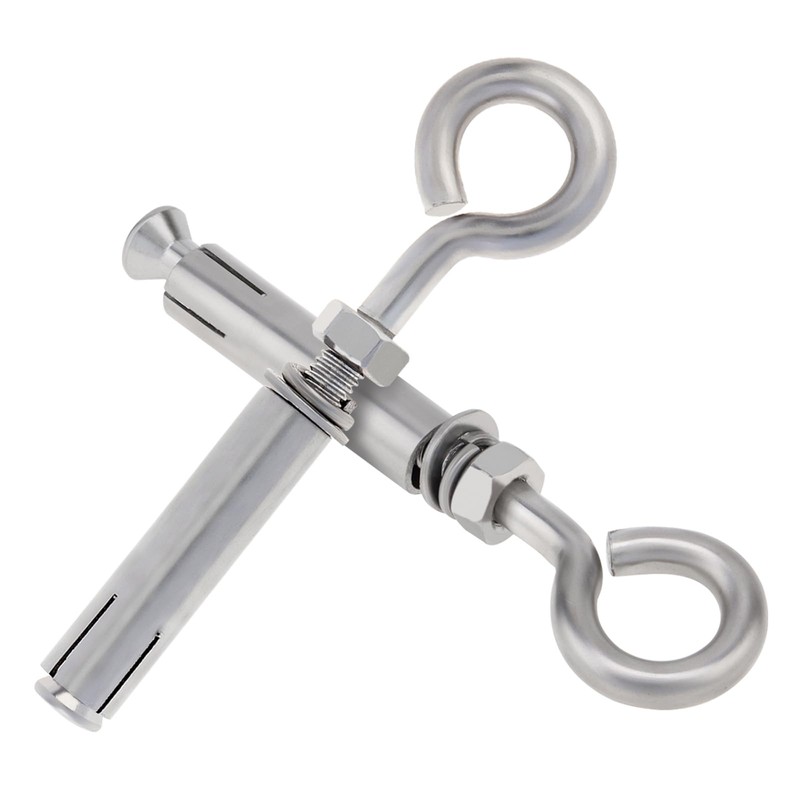 10 Pack M8 Concrete Eye Bolt, 5/16" 105mm Shoulder Eyebolt