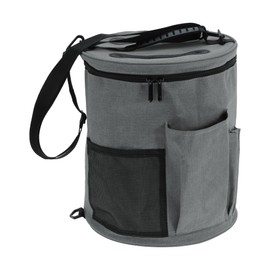 CAPASTEC 1 Set Knitting Bag, Yarn Organizer Bag with Shoulder Strap, Portable Yarn Storage Bag, Expandable Yarn Holder for Crochet, Grey