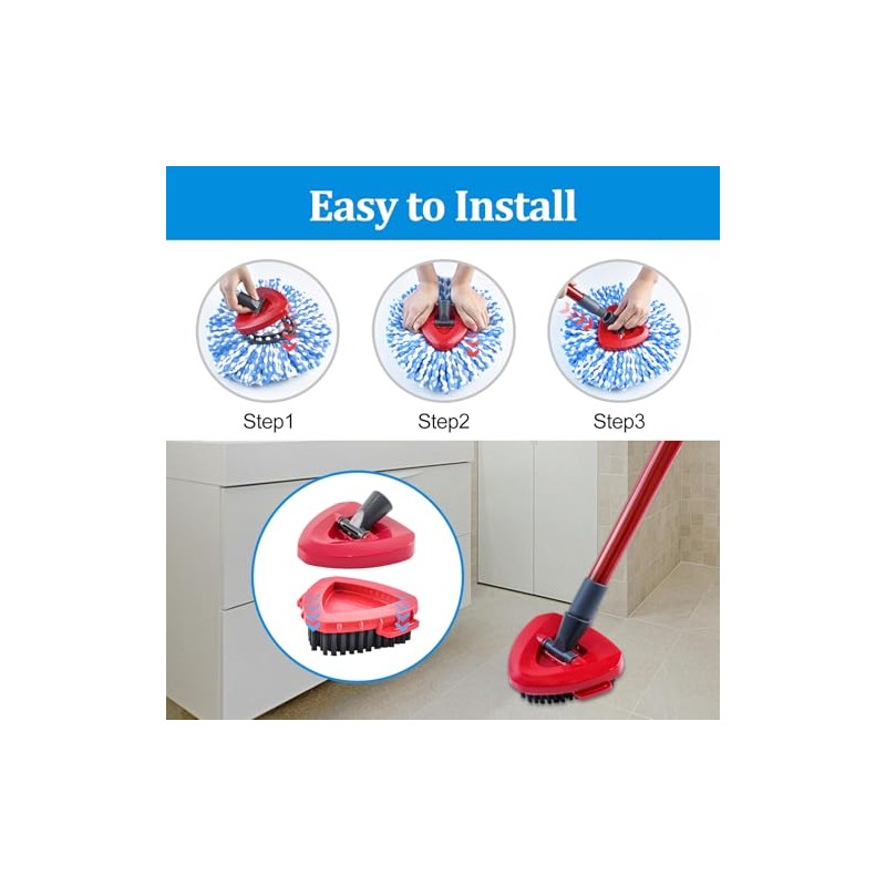 Mop Heads Replacements for O-Cedar RinseClean 2-Tank Spin Mop, Mop