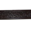 CTM Embossed Leather Money Belt with Removable Buckle, 36, Brown