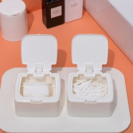 Cotton Swab and Cotton Pad One-Touch Storage Case Square RD- 3ea