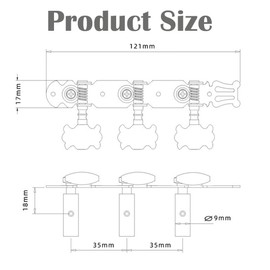 Classical Guitar String Tuning Pegs Silver Guitar Machine Heads Set 3L 3R Tuning Keys Tuners with Mounting Screws for Classical Guitar Musical Instrument Accessories