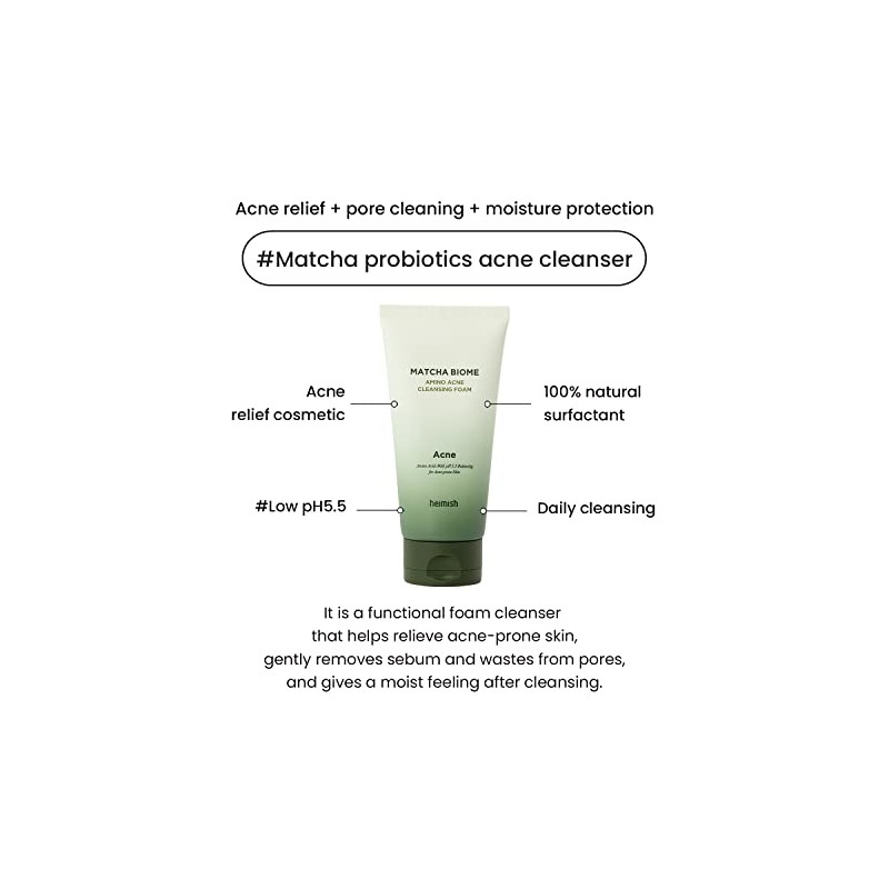 heimish Matcha Biome Amino Acne Cleansing Foam