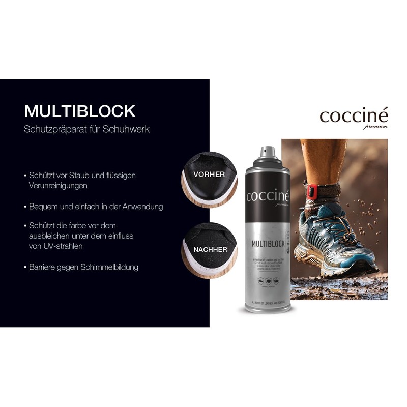 Cocciné Protective Preparation for Shoes Multiblock, Shoe Impregnation for Leather