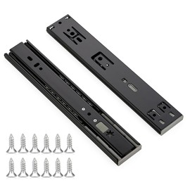 Ravinte 10 Inch Soft Close Drawer Slides 5 Pairs 10 Pack Black Full Extension Ball Bearing Drawer Glide Side Mount