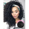 V SHOW Glueless Curly Headband Wig Human Hair 180% Density