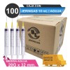 DL 100 Jeringas De Plástico 10 Ml Con Aguja 20x32
