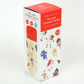 Coco-chan RYL-1046 Greeting Life Stainless Steel Bottle, Slim, One Push, 11.8 fl oz (350 ml), White, Coco Friends