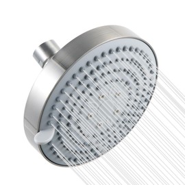 OFFO Shower Head, High Pressure Shower Head with 6 Mode, Fixed Showerheads for Strong Water Flow & Relaxing Shower Experience, Brushed Nickel