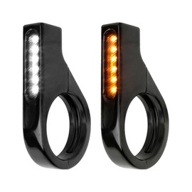 2Pcs Motorcycle Turn Signals Led Harley Turn Signals Motorcycle Front Turn Signals Turn Signal Assembly 41mm Front Fork Clamp Amber Lamp 12v Fit Honda Harley Yamaha Suzuki Kawasaki