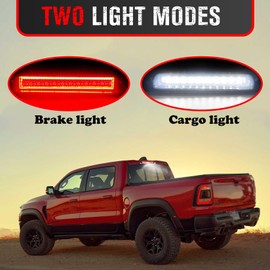 LIYYOO Third 3rd Brake Light LED, Compatible with 2009-2018 Dodge Ram 1500/2500/3500 High Mount Stop Light Cargo Lamp,Third Brake Light Assembly (Black Housing,Smoke Lens,Waterproof)