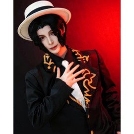 Muzan Kibutsuji Cosplay Costume for Adults, Costume for Cultural Festivals, Events, Stage Clothes, Muzan Kibutsuji Cosplay (Wig, XXL)