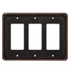 Rope Edge Decorative Wall Plate Switch Plate Outlet Cover (Triple