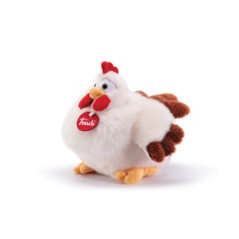 Trudi 23566 Chicken Plush Toy, White, Brown, S