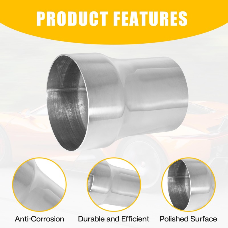 QYFNB 304 Stainless Steel Exhaust Adapter Connector, Universal Exhaust Pipe,