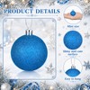 24 Pcs 2.4" Blue and White Christmas Balls Ornaments for