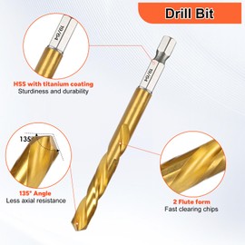 THINKWORK 16pcs Screw Extractor, Spiral Bolt Extractor Kit, Easy Out Left Hand Drill Bit Set, HSS Steel Cobalt Reverse Drill Bits for Stripped, Broken, Rusted, Rounded Screws, Bolts, Nuts, Fasteners