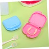 Baluue 4 Pcs Retainer To Go Containers with Lids Dentures