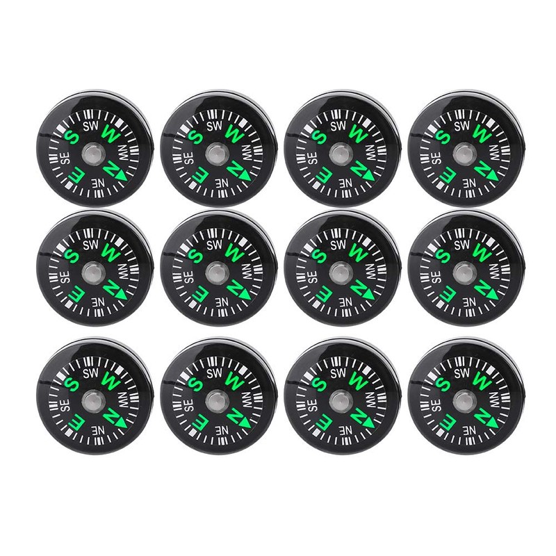 Junluck 20mm Pocket Compass Lightweight Button Compass Camping for Hiking