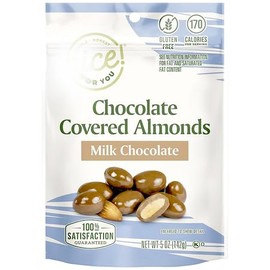 Milk Chocolate Covered Almonds, Nice Holiday Gift Treat Food, Snack Snacking Present, 5oz bag