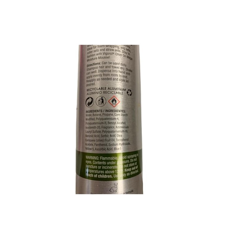 Vigorol Olive Oil Mega Moisture Mousse, 12 Ounce by Vigorol