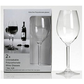 Flamefield Polycarbonat-Weingläser, 290 ml, 2 Stück, unzerbrechlich, hochwertig