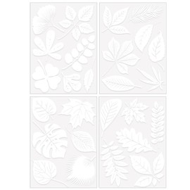 CONGGUAN 26 Pcs Leaf Shape Anti-Collision Window Decals Bird Strike Prevention Static Cling Stickers for Windows Clear Bird Safety Decals for Collisions Assorted Leaf Designs for Window Protection