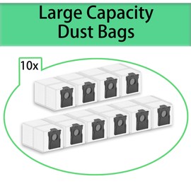 Replacement Disposable Dust Bag Compatible with Dreame L10s Plus Robot Vacuum Bags (10 Pack)