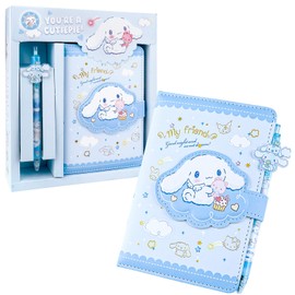 yumcute Notebook with Pen Set, Cartoon Diary for Children, Teenagers, Girls, Purple Notebook Gifts for Children, Girls, Students, Diary Girls School Supplies