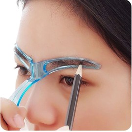 Eyebrow Stencil for Beginners, Reusable DIY Eyebrow Stamp for 3 Minutes Makeup (Blue)