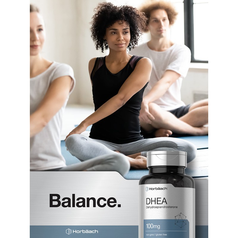 Horbäach DHEA 100mg | 200 Capsules | Supplement for Men
