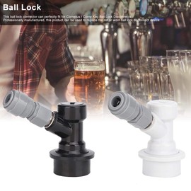 Ball Lock Connector, 2Pcs Home Plastic Brewing Ball Lock Keg Connector Ball Lock Disconnect + 8mm-1/4in MFL Quick Push-Fit Connector, Wear-Resistant