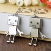 YGCHEN Robot Key Fob Metal Pendant Car Key Ring Couple