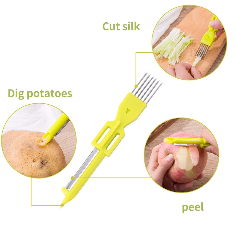 SASACIA 2-Pack Herb Scissors Set with 5 Blades & 3