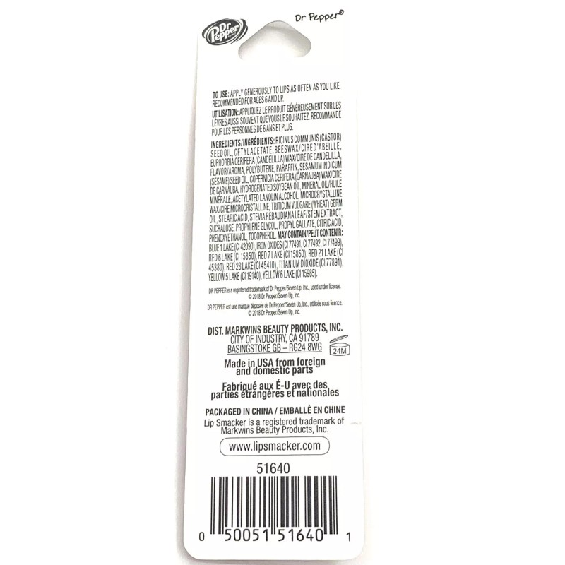 Lip Smacker Lip Gloss Lip Balm Dr Pepper 0.14 Ounce
