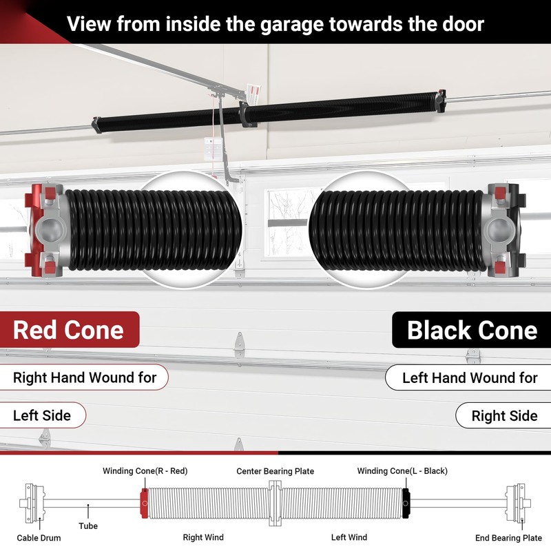 Garage Door Spring 0.225 x 2” x 24” (Pair), 18000