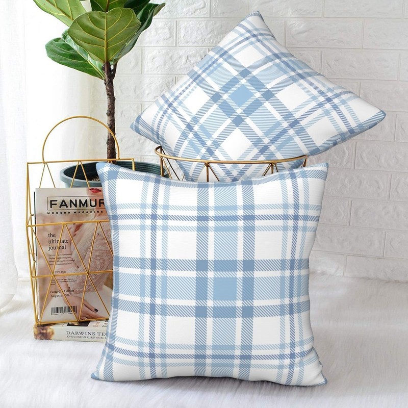 Mondiafy 2 Pack Throw Pillow Covers Soft Touch Plush 18x18