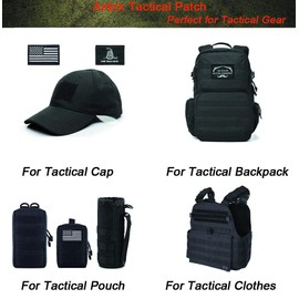 Antrix 2 Packs Tactical Black Beard Pirate Edward Pirate Skull Emblem Patch Hook & Loop Pirate Patches for Backpacks Caps Jackets Vest Military Uniform Dog Harness