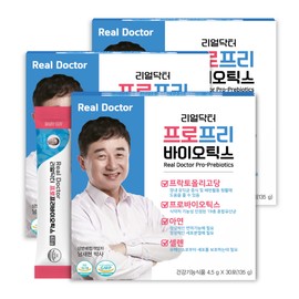 Real Doctor Pro-Prebiotics Whole Family Lactobacillus Lactobacillus Gasseri Zinc Selenium 30 Packets, 3 Pieces / 리얼닥터 프로프리바이오틱스 온가족 유산균 락토바실러스 가세리 아연 셀렌 30포, 3개