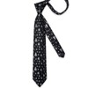 DiBanGu Christmas Black White Tie for Men Festival Necktie and