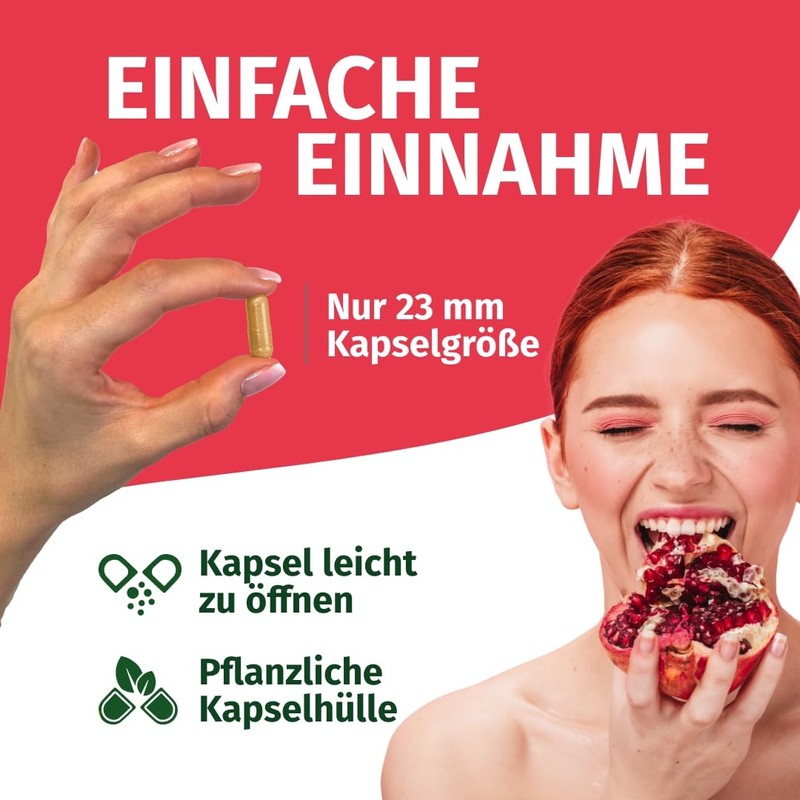 Pomegranate Capsules – Important: 50:1 Extract (= 110,000 mg) per