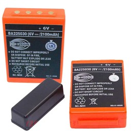 KANGLEUS 6V 2100mAh BA225030 Ni-Mh Rechargeable Battery HBC Radiomatic Battery BA225030 for HBC Crane Remote Control Pump Truck Battery(Pack of 2)