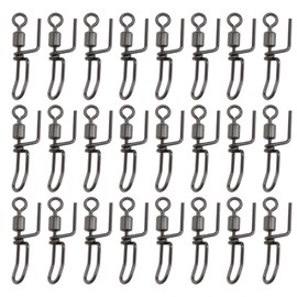 LT Easiyl 50Pcs Stainless Steel Cascade Swivels For Sea Fishing Rigs Loop Rigs Long Distance Casting Rigs Cascade Match Swivels Snaps Connector Clips Fishing Supplies