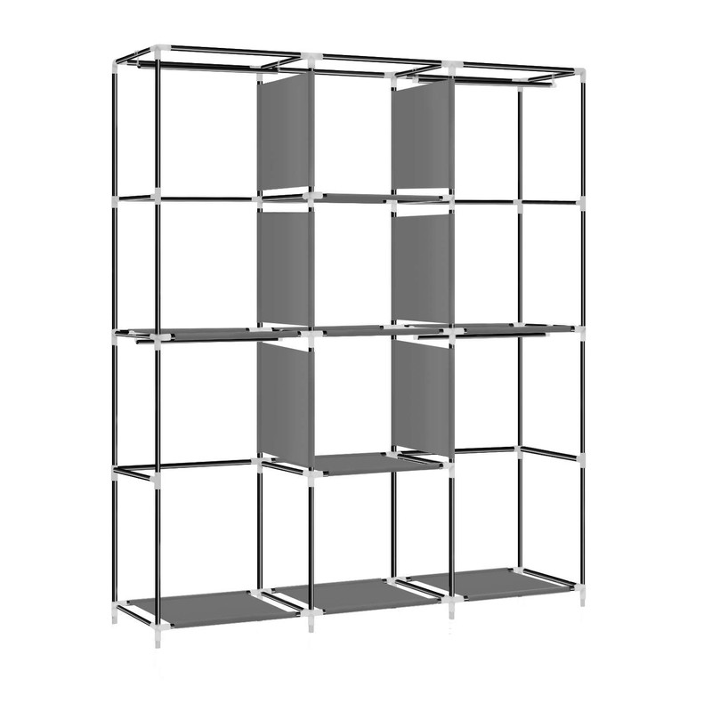 YOUUD Portable Clothes Storage Closet Organizer - Gray