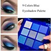 Blue Eyeshadow Palette, Glitter Eye shadow Makeup,Navy Blue Eyeshadow Shiny